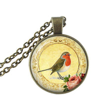 Carica l&#39;immagine nel visualizzatore di Gallery, Collana gazza uccello con corona ciondolo foto gioielli animali ciondoli cupola di vetro collane a catena lunga in argento accessori donna 