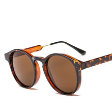 Load image into Gallery viewer, Male Classic Round Sunglasses Men Retro Grey Frame SunGlasses Women Brand Design Gold Alloy Leg Unisex UV400