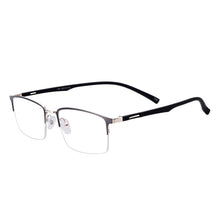 Load image into Gallery viewer, Male  Metal Half Rim Large Size Eyeglasses Frame For Prescription Lenses Myopia Farsighted Lens