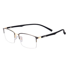 Load image into Gallery viewer, Male  Metal Half Rim Large Size Eyeglasses Frame For Prescription Lenses Myopia Farsighted Lens
