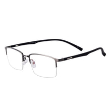 Load image into Gallery viewer, Male  Metal Half Rim Large Size Eyeglasses Frame For Prescription Lenses Myopia Farsighted Lens