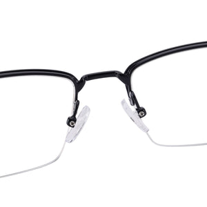 Male  Metal Half Rim Large Size Eyeglasses Frame For Prescription Lenses Myopia Farsighted Lens