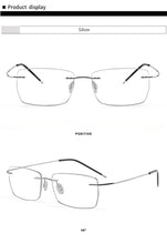 Load image into Gallery viewer, Male Screwless Titanium Rimless Glasses Frames, Men Business Prescription Myopia Optical Eyeglasses Frame, Square Eyewear F961