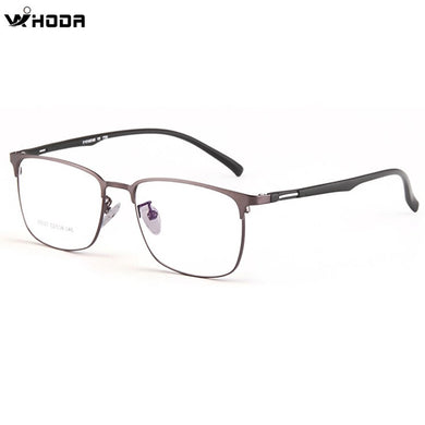 Male Titanium Alloy Business Glasses Frames, TR90 Temple Semi Frame Men's Hyperopia Presbyopia Optical Glasses Frame F105