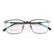 Load image into Gallery viewer, Male Titanium Alloy Business Glasses Frames, TR90 Temple Semi Frame Men&#39;s Hyperopia Presbyopia Optical Glasses Frame F105