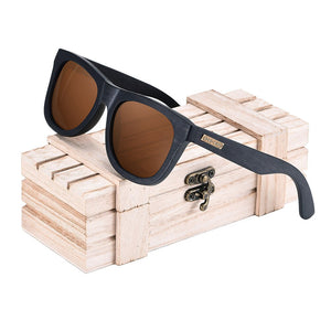 Male Wooden Glasses Anti-Reflective UV400 Goggles Bamboo Sunglasses Temples Vintage Men Polarized Personalize  BOBO
