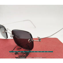 Carica l&#39;immagine nel visualizzatore di Gallery, Manual frameless glasses dark gray prescription myopia Sunglasses