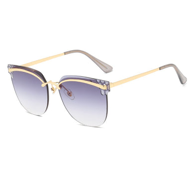 Manufacturers Direct Butterfly Lens Perforated Sunglasses For Women with Single Word Eyebrows Trimmed Sunglasses
