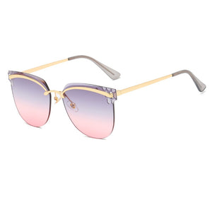 Manufacturers Direct Butterfly Lens Perforated Sunglasses For Women with Single Word Eyebrows Trimmed Sunglasses