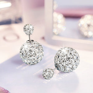 Manufacturers Selling S925 Pure Silver Earring Female Shining Star A 2 Wear Lucky Ball Is A Wholesale Silver Ornament