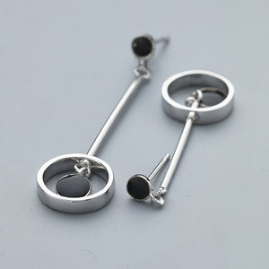 Manufacturers Selling S925 Tremella Hanging Female Contracted Fashion Rings Round Earrings A Undertakes