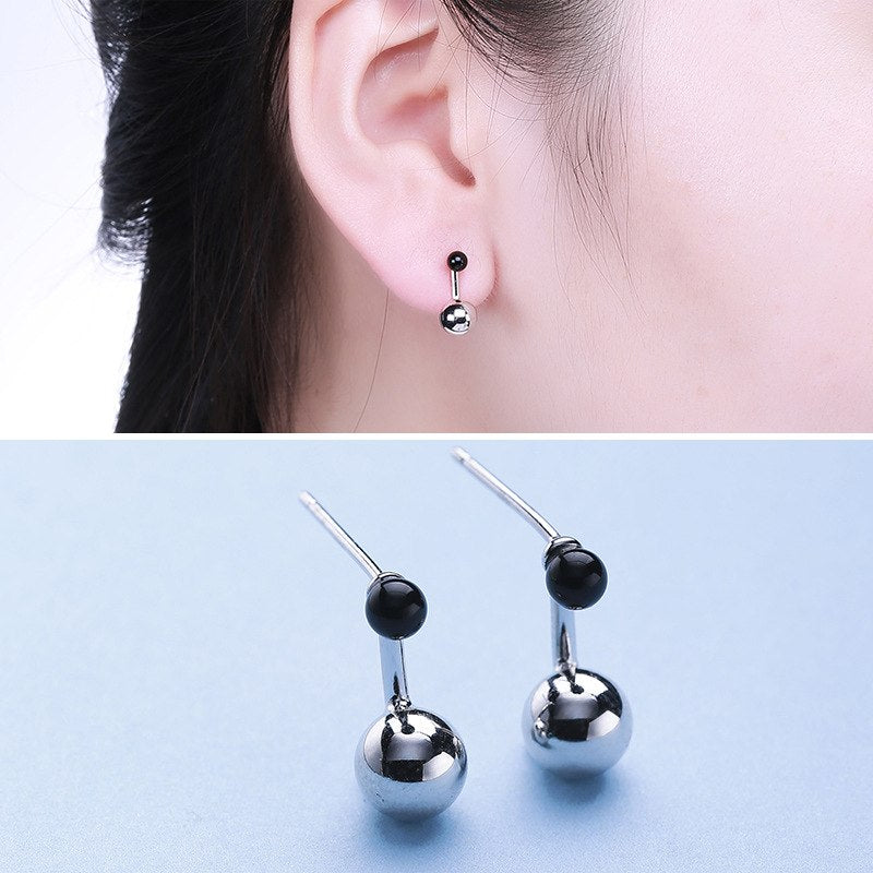 Manufacturers Selling Simple S925 Pure Silver Round Pearl Earrings Fashion A Joker Tremella Nail Factory Undertakes