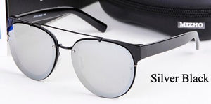 Maricr Minus Reflection Effects Black Lens Unisex Sunglasses Women Steampunk Designer Small Face Sun Glasses Men Round Mirror