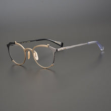 Load image into Gallery viewer, Maruyama jewelry-grade glasses Japanese designer original two-color irregular shape glasses frame pure titanium non-mainstream