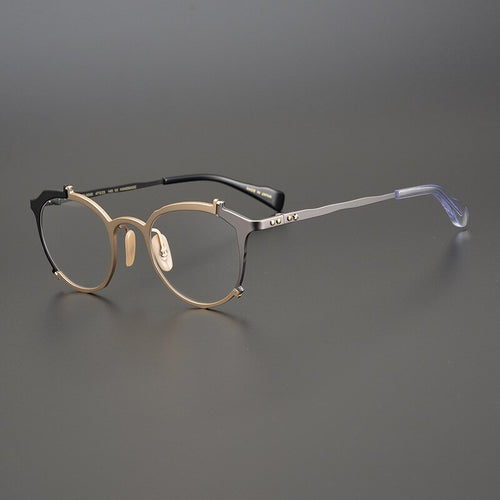 Occhiali Maruyama per gioielleria Designer giapponese originali occhiali dalla forma irregolare bicolore con montatura in titanio puro non mainstream