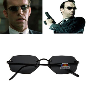 Matrix NEO Morpheus Polarized Sunglasses Movie sunglasses men 13.9 g Ultralight Rimless Classic Oval glasses Oculos Gafas De Sol