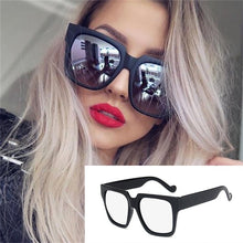 Carica l&#39;immagine nel visualizzatore di Gallery, Matte Black Big Square Australia sunnies sunglasses Ladies  Brand Designer Oversized womens sun glasses Sexy Shade