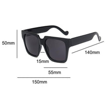 Carica l&#39;immagine nel visualizzatore di Gallery, Matte Black Big Square Australia sunnies sunglasses Ladies  Brand Designer Oversized womens sun glasses Sexy Shade