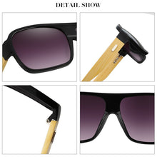 Load image into Gallery viewer, Max Glasiz Frame Square Wooden Sunglasses Men Retro Vintage Eyewear Unisex Male Glasses Madeira Bamboo Gradient Fashion