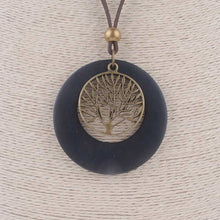 Load image into Gallery viewer, Maxi necklace Vintage necklaces pendants Women Jewelry Fashion choker necklace Alloy Life Tree Wooden Pendant Necklace Wood