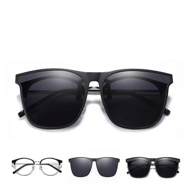 May Flower Polarized Clip On Sunglasses Clip For Frame Glasses Men Photochromic Car Driver Goggles Anti Glare Vintage Glasses