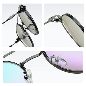 May Flower Roud Metal Retro Clip On Sunglasses Polarized Optical Magnetic Diopter Sun Glasses Myopia Eyewear For Men&Women UV400