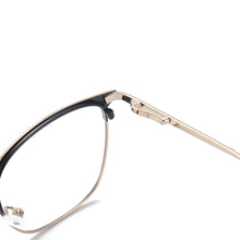 Load image into Gallery viewer, Medium Full Rim Metal Men and Women Rectangular Spectacles Frame With Spring Hinge For Multifocal Prescription Lenses