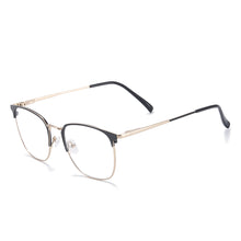 Load image into Gallery viewer, Medium Full Rim Metal Men and Women Rectangular Spectacles Frame With Spring Hinge For Multifocal Prescription Lenses