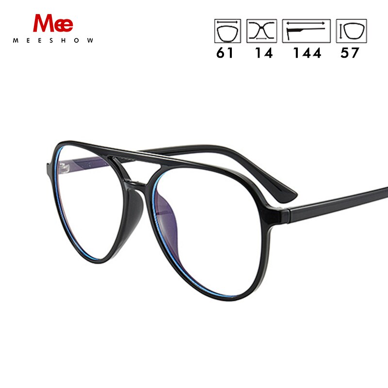 Meeshow TR90 Anti luce blu Occhiali montatura per uomo donna occhiali per computer blu blocco occhiali oversize occhiali montatura per occhiali 