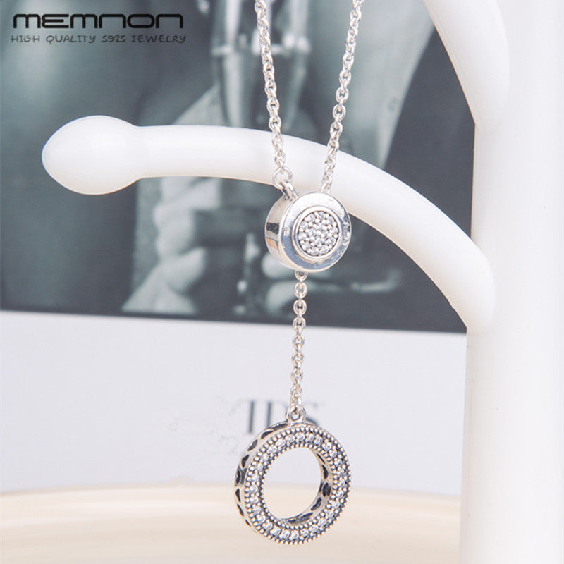 2018 Autumn Silver S925 Signature Necklace 925 sterling silver jewelry pendant necklaces for women silver fashion jewelry