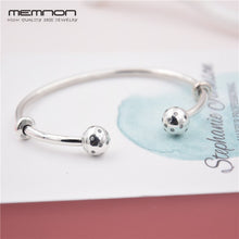 Load image into Gallery viewer, 925 Sterling Silver many kinds of open bracelets For women with ball clip fit Charms bead bangles DIY fine jewelry YSZ031