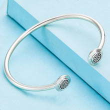 Load image into Gallery viewer, 925 Sterling Silver many kinds of open bracelets For women with ball clip fit Charms bead bangles DIY fine jewelry YSZ031