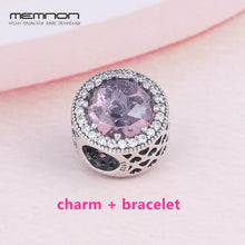 Load image into Gallery viewer, 925 sterling Silver Bracelets for women with Radiant Hearts charms fit silver charms beads DIY bangles fine jewelry br001