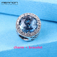 Load image into Gallery viewer, 925 sterling Silver Bracelets for women with Radiant Hearts charms fit silver charms beads DIY bangles fine jewelry br001