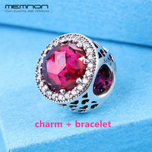 Load image into Gallery viewer, 925 sterling Silver Bracelets for women with Radiant Hearts charms fit silver charms beads DIY bangles fine jewelry br001