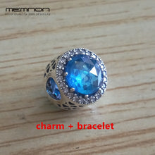 Load image into Gallery viewer, 925 sterling Silver Bracelets for women with Radiant Hearts charms fit silver charms beads DIY bangles fine jewelry br001