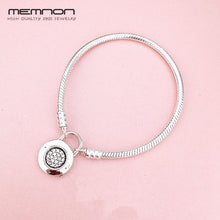 Load image into Gallery viewer, Silver Smooth Shine Gold rose gold Bracelets for women 925 sterling silver Signature Padlock bracelet fit Charms DIY