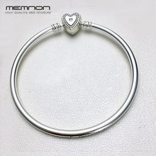Carica l'immagine nel visualizzatore di Gallery, many kinds of 925 Sterling Silver fine Jewelry bracelets with hearts Clasp bangles DIY fit Charms bead for women YSZ008