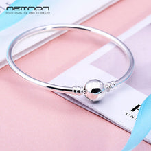 Carica l'immagine nel visualizzatore di Gallery, many kinds of 925 Sterling Silver fine Jewelry bracelets with hearts Clasp bangles DIY fit Charms bead for women YSZ008