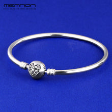 Carica l'immagine nel visualizzatore di Gallery, many kinds of 925 Sterling Silver fine Jewelry bracelets with hearts Clasp bangles DIY fit Charms bead for women YSZ008