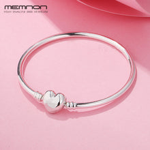 Carica l'immagine nel visualizzatore di Gallery, many kinds of 925 Sterling Silver fine Jewelry bracelets with hearts Clasp bangles DIY fit Charms bead for women YSZ008