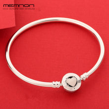 Carica l'immagine nel visualizzatore di Gallery, many kinds of 925 Sterling Silver fine Jewelry bracelets with hearts Clasp bangles DIY fit Charms bead for women YSZ008