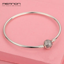Carica l'immagine nel visualizzatore di Gallery, many kinds of 925 Sterling Silver fine Jewelry bracelets with hearts Clasp bangles DIY fit Charms bead for women YSZ008