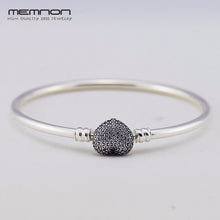 Carica l'immagine nel visualizzatore di Gallery, many kinds of 925 Sterling Silver fine Jewelry bracelets with hearts Clasp bangles DIY fit Charms bead for women YSZ008