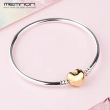 Carica l'immagine nel visualizzatore di Gallery, many kinds of 925 Sterling Silver fine Jewelry bracelets with hearts Clasp bangles DIY fit Charms bead for women YSZ008