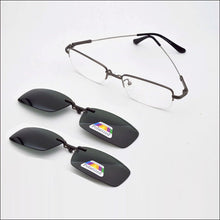 Load image into Gallery viewer, Memory Glasses Frame Fold Magnet Clip Myopia Silver Clip on Sunglasses Magnetic Men Mirror Gold Night Vision Goggles Soft Temple