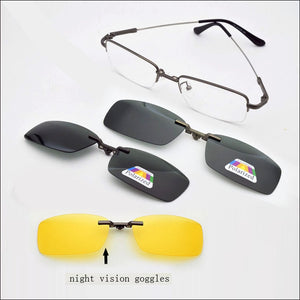 Memory Glasses Frame Fold Magnet Clip Myopia Silver Clip on Sunglasses Magnetic Men Mirror Gold Night Vision Goggles Soft Temple