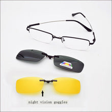 Load image into Gallery viewer, Memory Glasses Frame Fold Magnet Clip Myopia Silver Clip on Sunglasses Magnetic Men Mirror Gold Night Vision Goggles Soft Temple