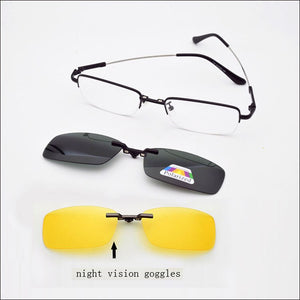 Memory Glasses Frame Fold Magnet Clip Myopia Silver Clip on Sunglasses Magnetic Men Mirror Gold Night Vision Goggles Soft Temple