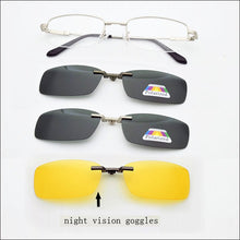 Load image into Gallery viewer, Memory Glasses Frame Fold Magnet Clip Myopia Silver Clip on Sunglasses Magnetic Men Mirror Gold Night Vision Goggles Soft Temple